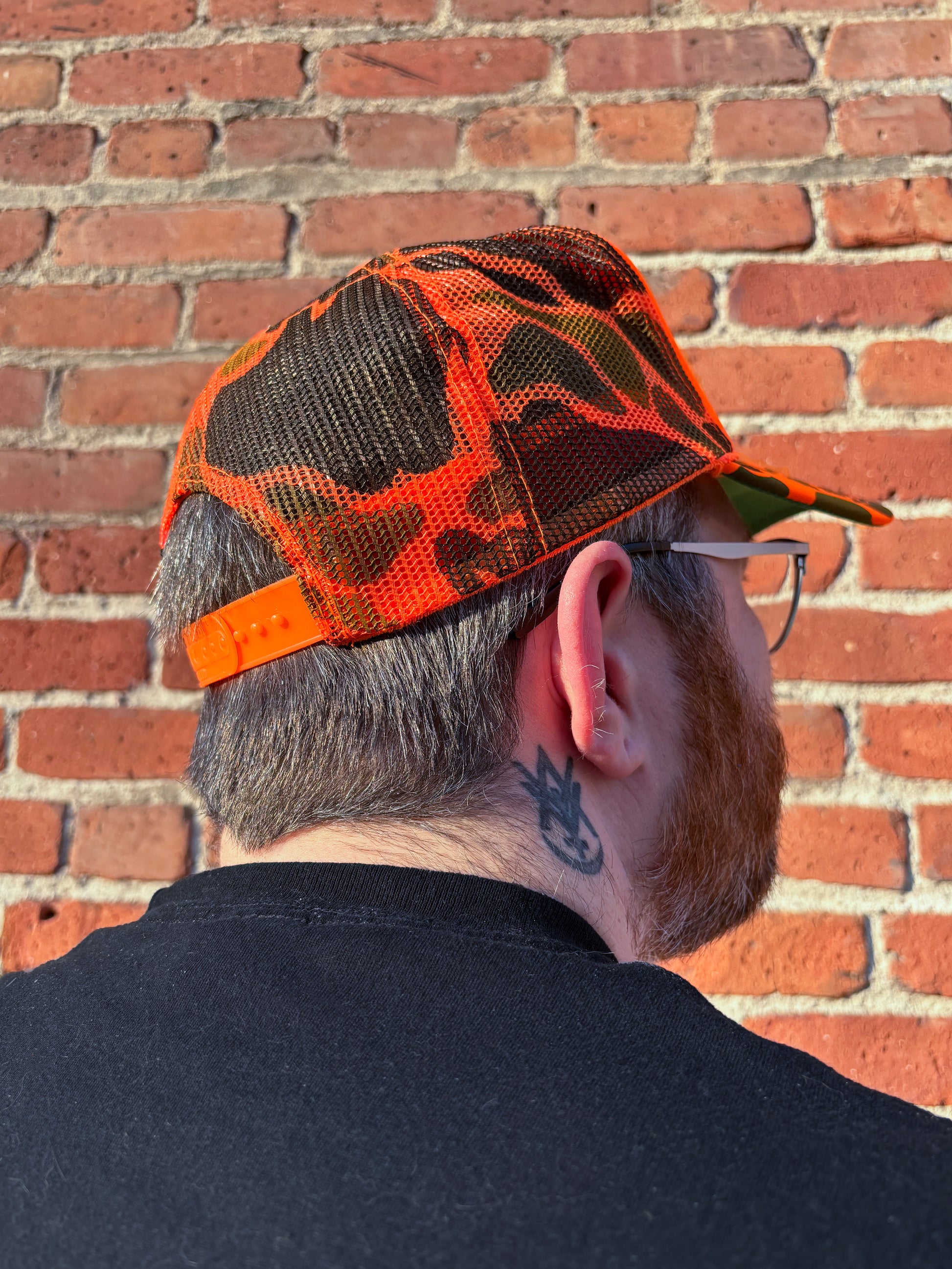 Trucker Hat - Orange Camo