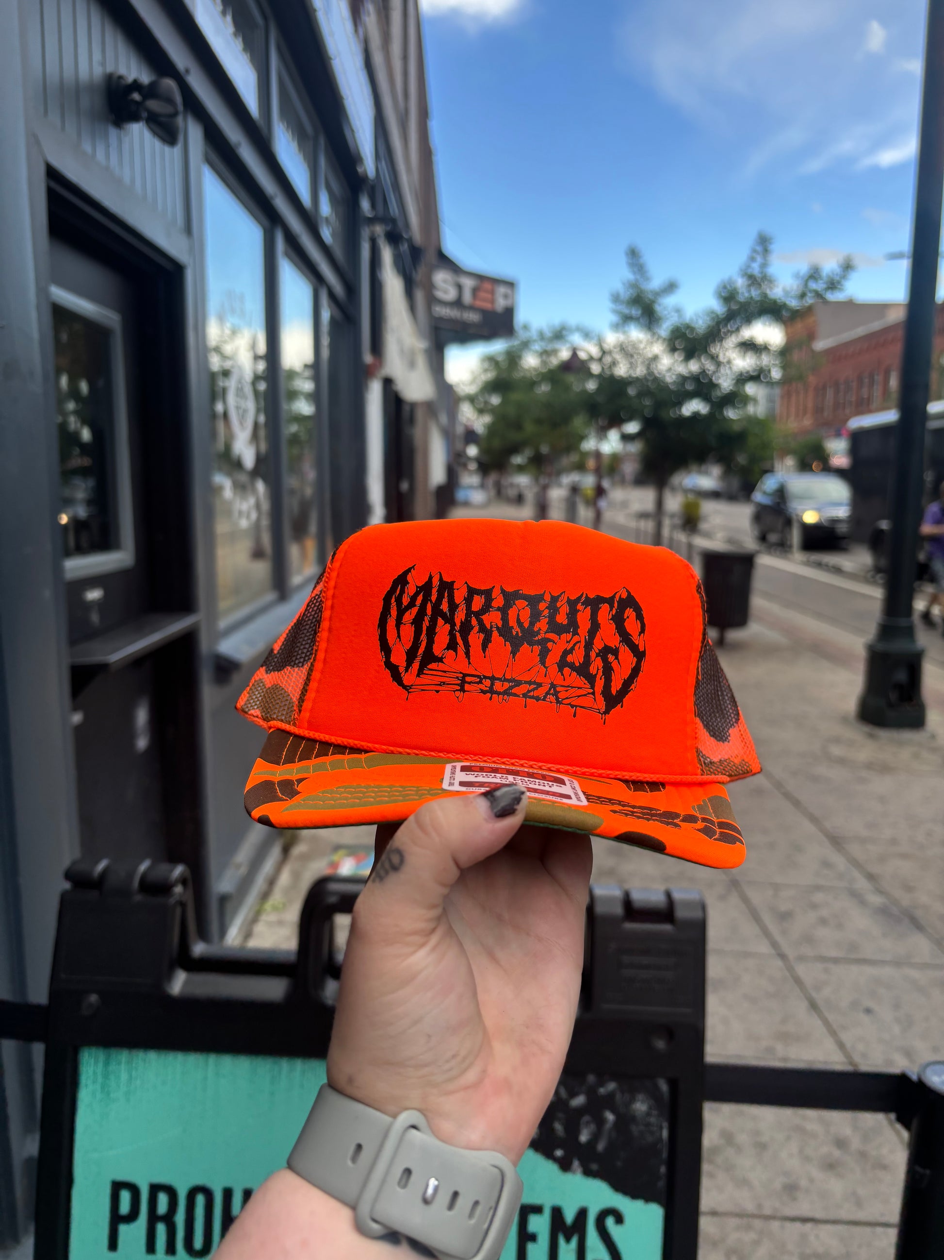 Trucker Hat - Orange Camo