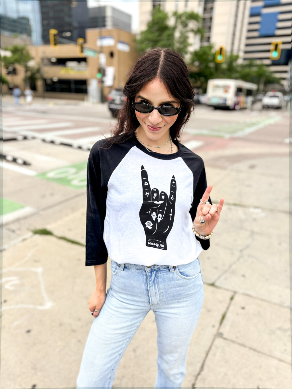 Rock On Baseball Tee
